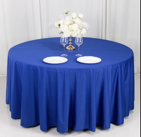 108 Inch Round Linen Royal Blue
